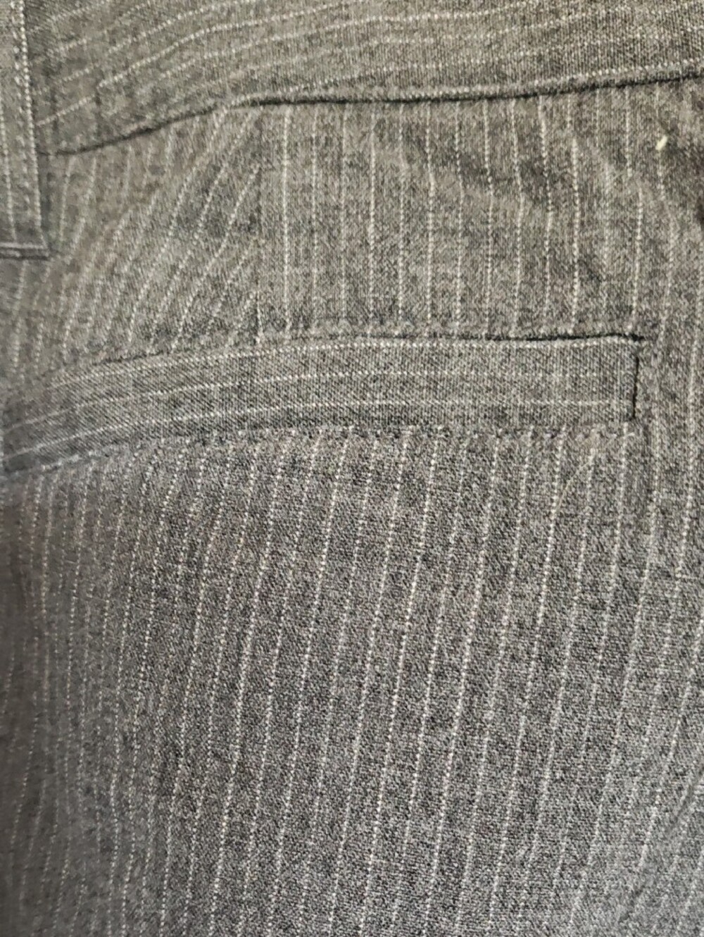 Banana Republic Dark Gray Pinstripe Straight-Leg Dress Trousers - Picture 5 of 6